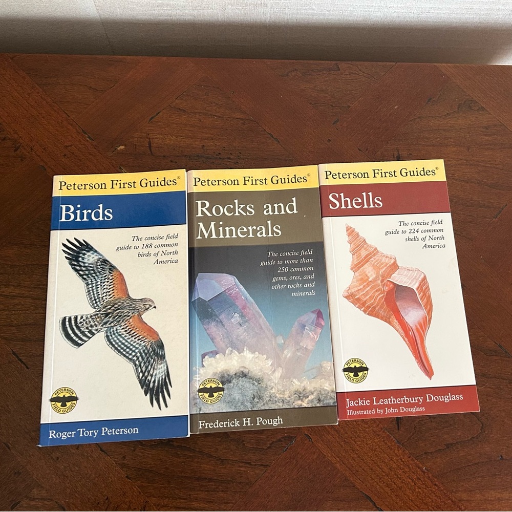 Peterson First Guides Set of 3 Rocks & Minerals, Birds, Shells